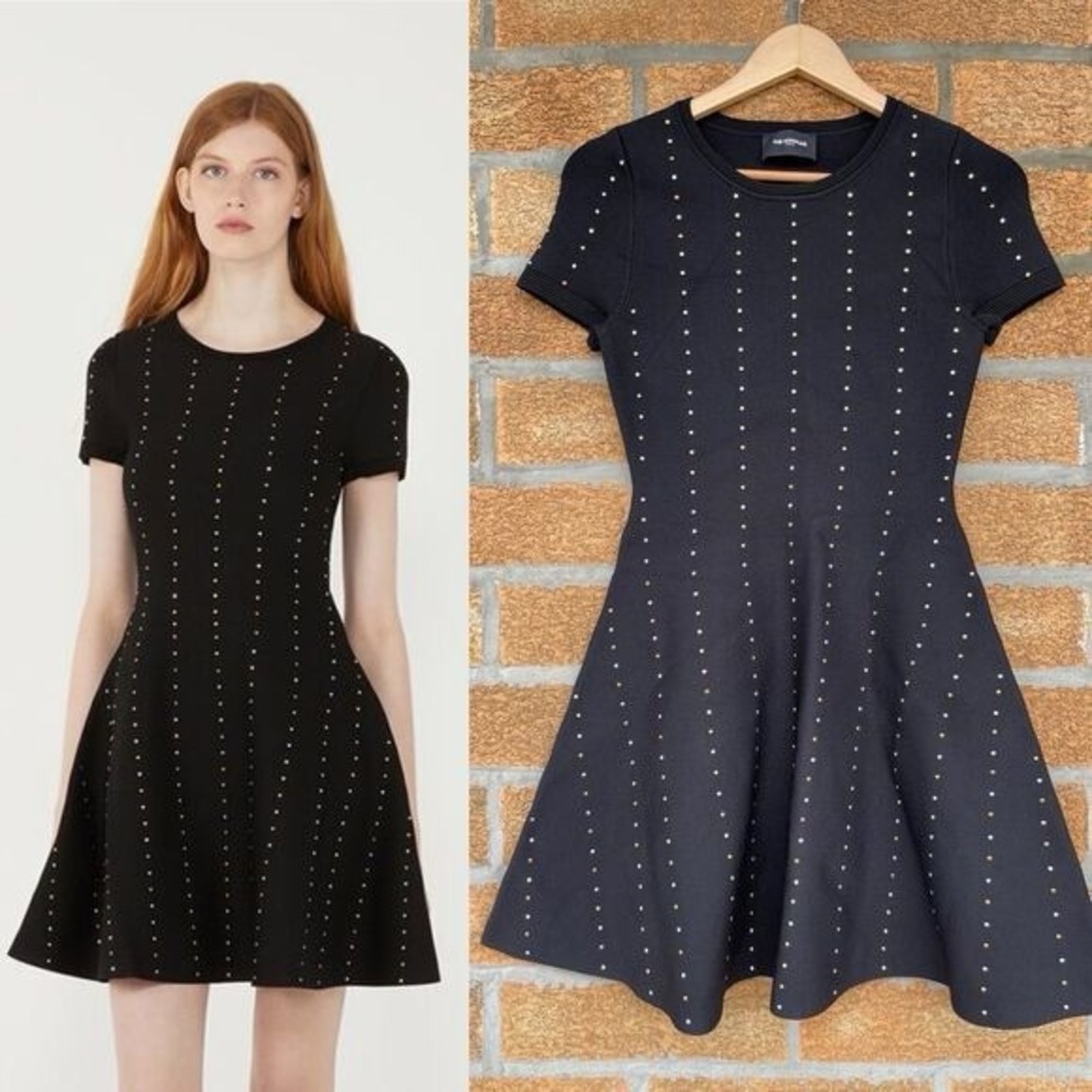 The Kooples | Women’s Black A-Line Skater Mini Dress Size 1 XS